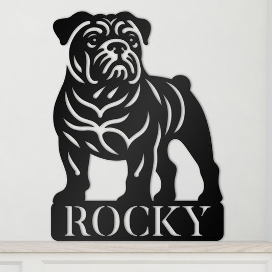 Bulldog Metal Wall Art