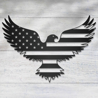 Patriotic Eagle Metal Art