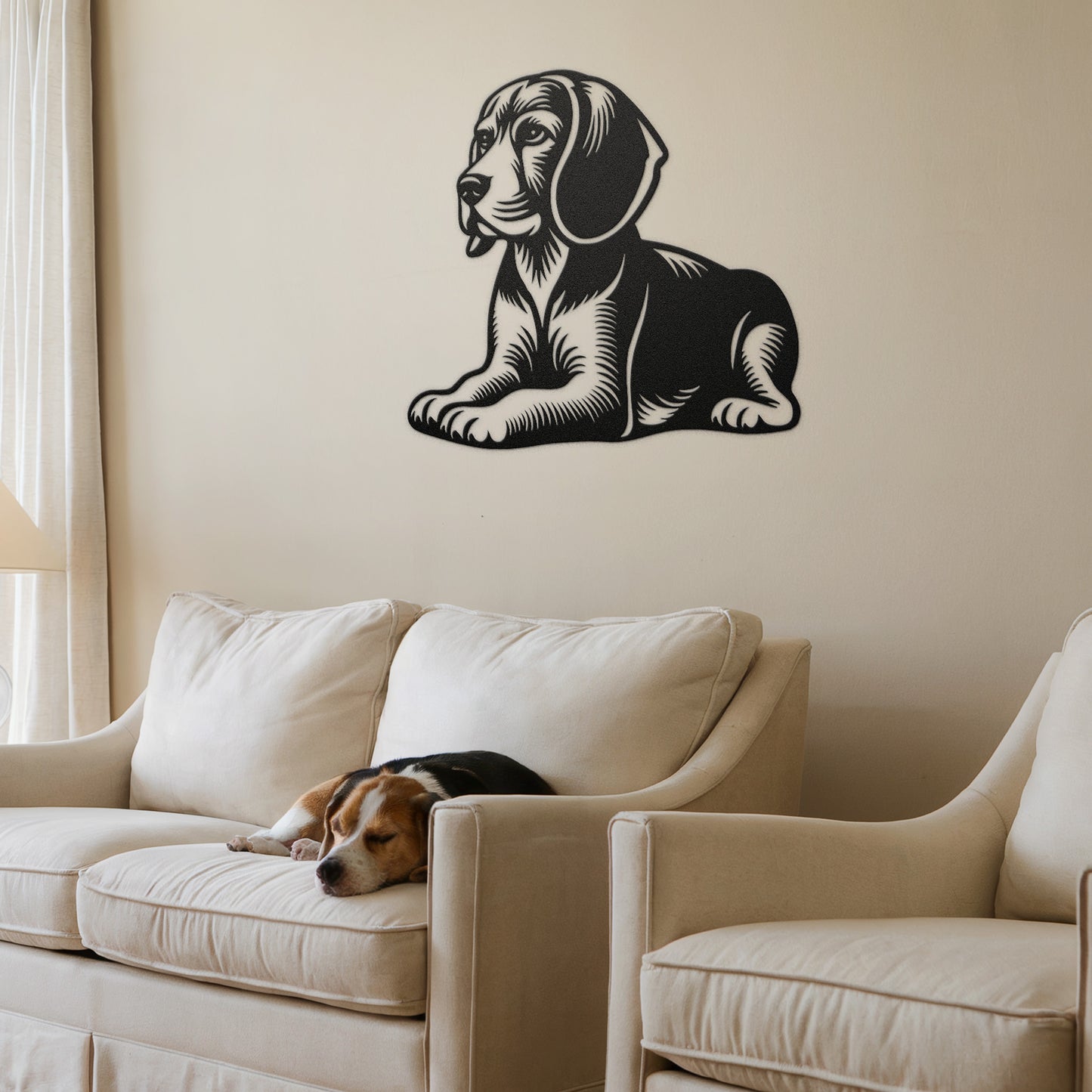 Beagle Metal Wall Art