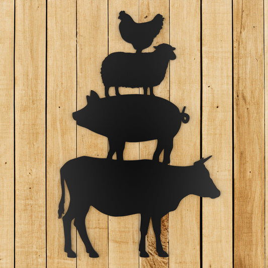 Farm Animals Metal Wall Art