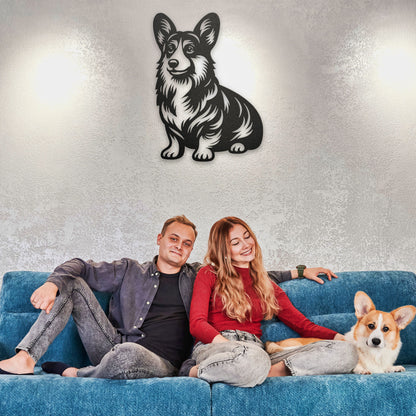 Pembroke Welsh Corgi Metal Wall Art