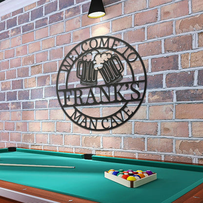 Personalized Mancave Metal Art