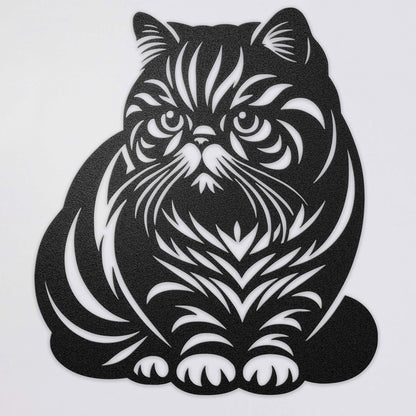 Exotic Shorthair Cat Metal Wall Art