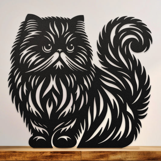 Persian Cat Metal Wall Art