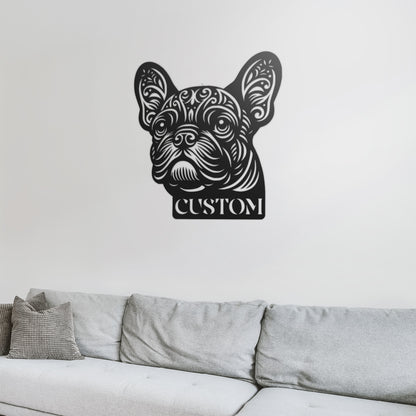 French Bulldog Metal Art