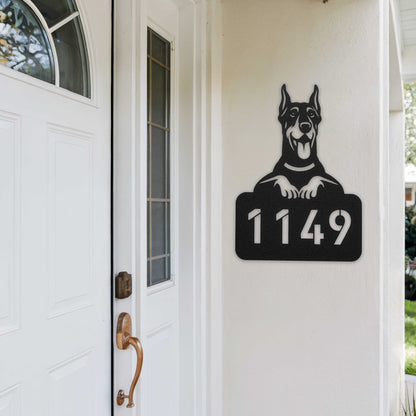 Doberman Pinscher Address Sign