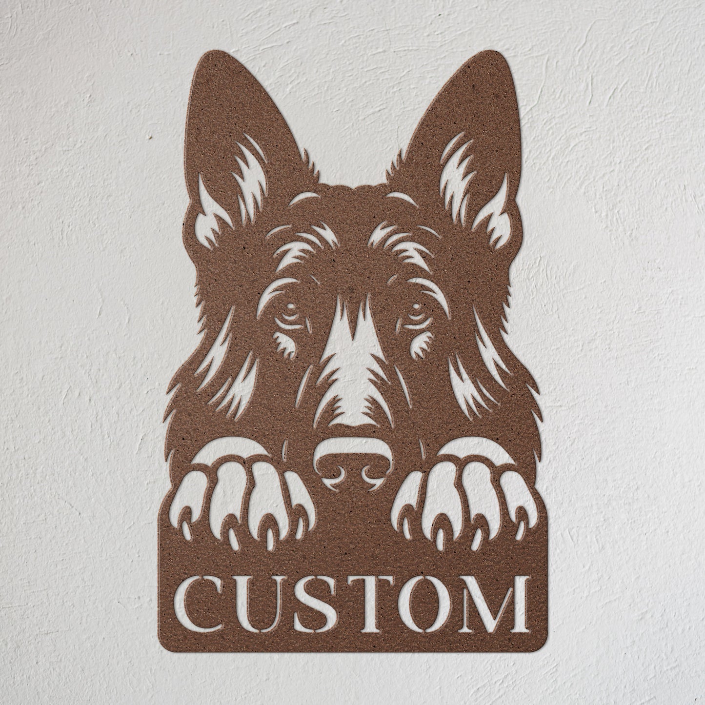 German Shepherd Metal Art