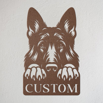 German Shepherd Metal Art