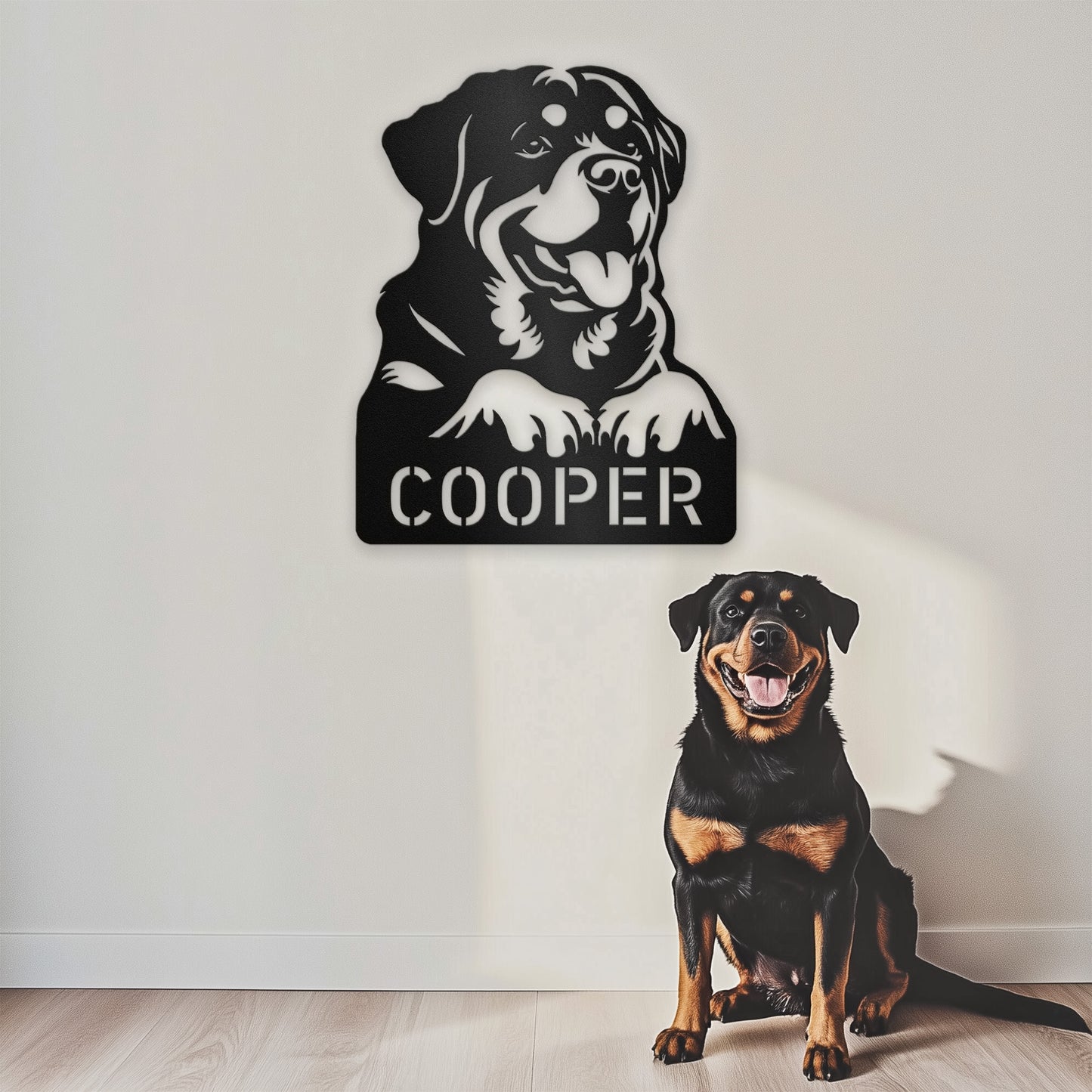 Personalized Rottweiler Metal Wall Art