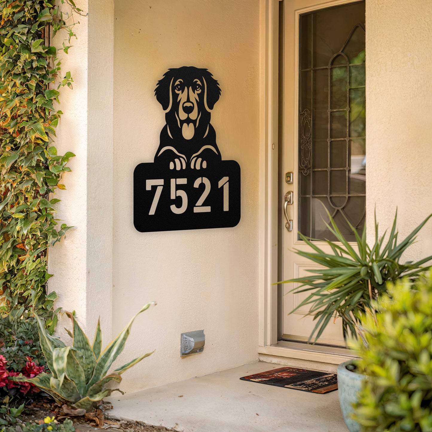 Golden Retriever Address Sign