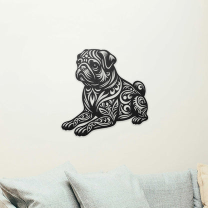 Pug Metal Wall Art