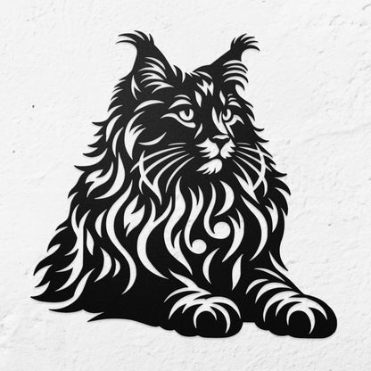 Maine Coon Cat Metal Wall Art