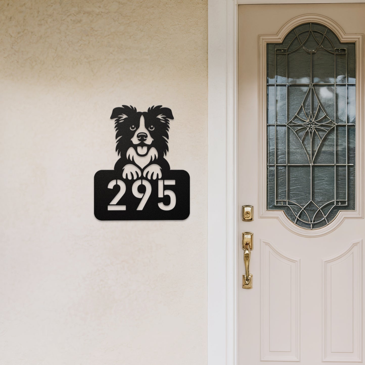 Border Collie Address Sign