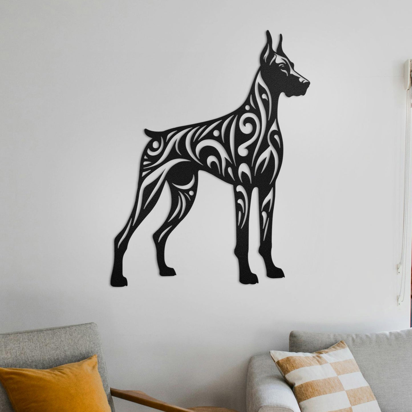 Doberman Pinscher Metal Wall Art