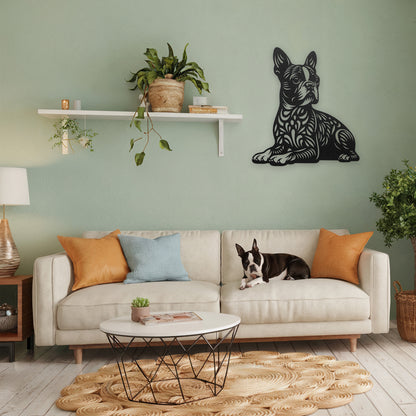 Boston Terrier Metal Wall Art