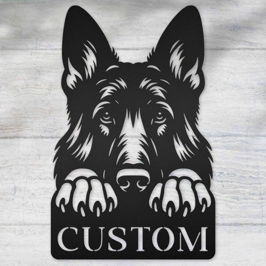 German Shepherd Metal Art