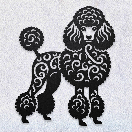 Poodle Metal Wall Art