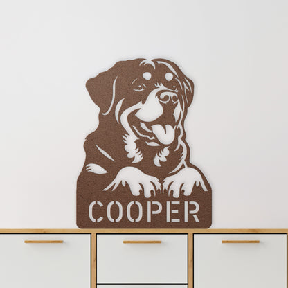 Personalized Rottweiler Metal Wall Art