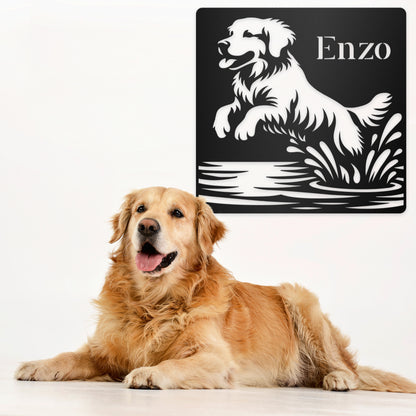 Golden Retriever Metal Wall Art