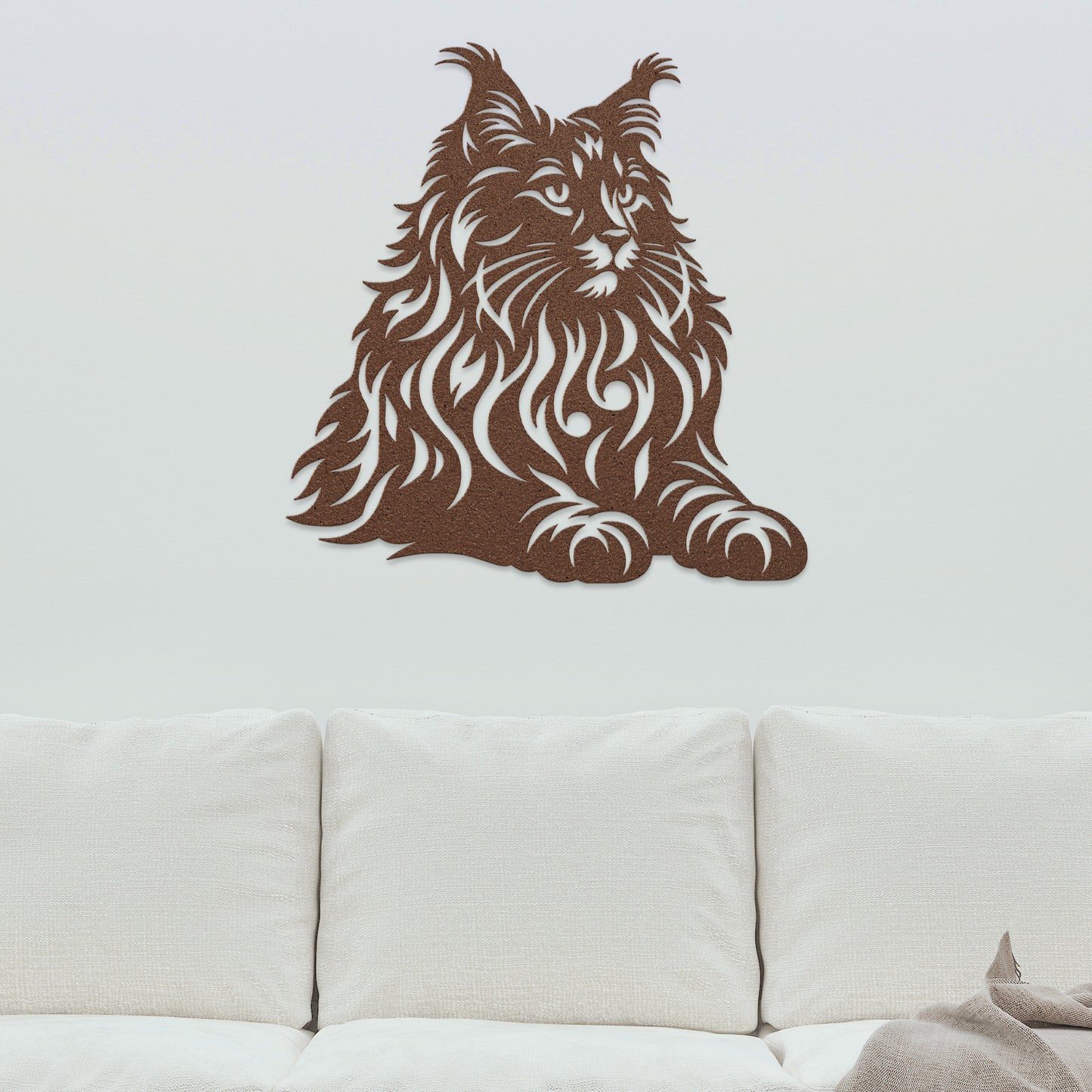 Maine Coon Cat Metal Wall Art