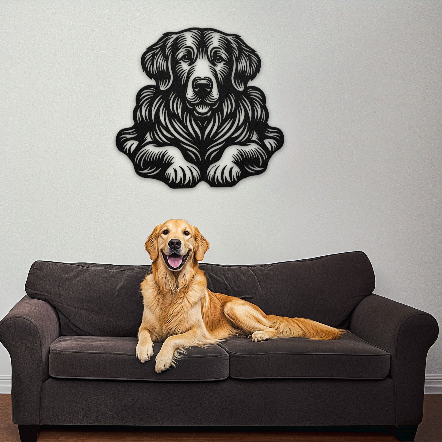 Golden Retriever Metal Wall Art