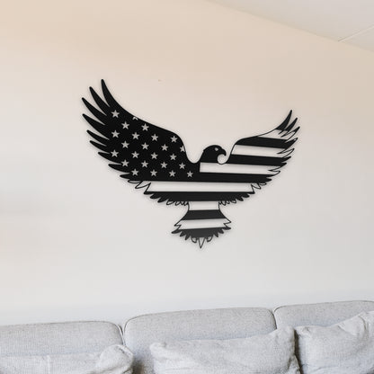 Patriotic Eagle Metal Art