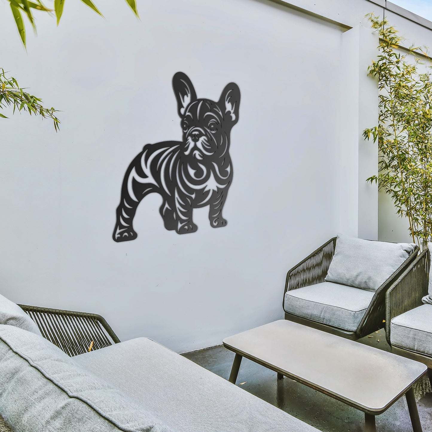 French Bulldog Metal Wall Art