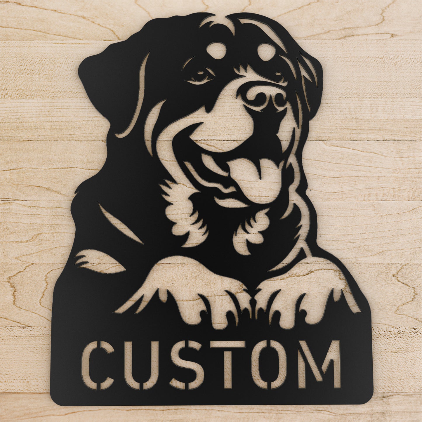 Personalized Rottweiler Metal Wall Art