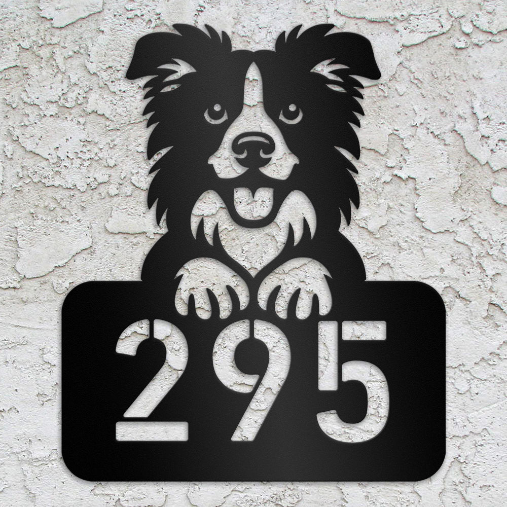 Border Collie Address Sign