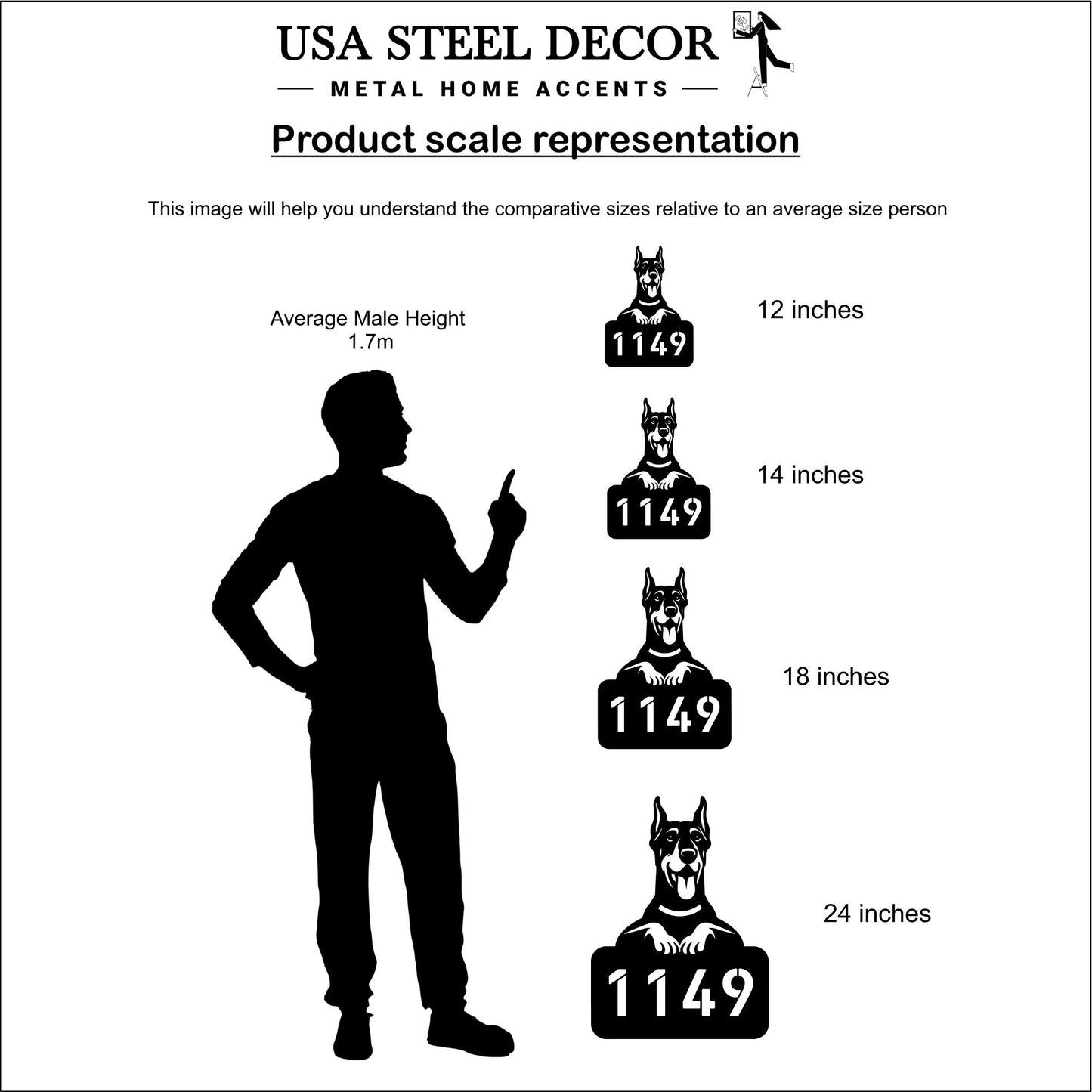 Doberman Pinscher Address Sign