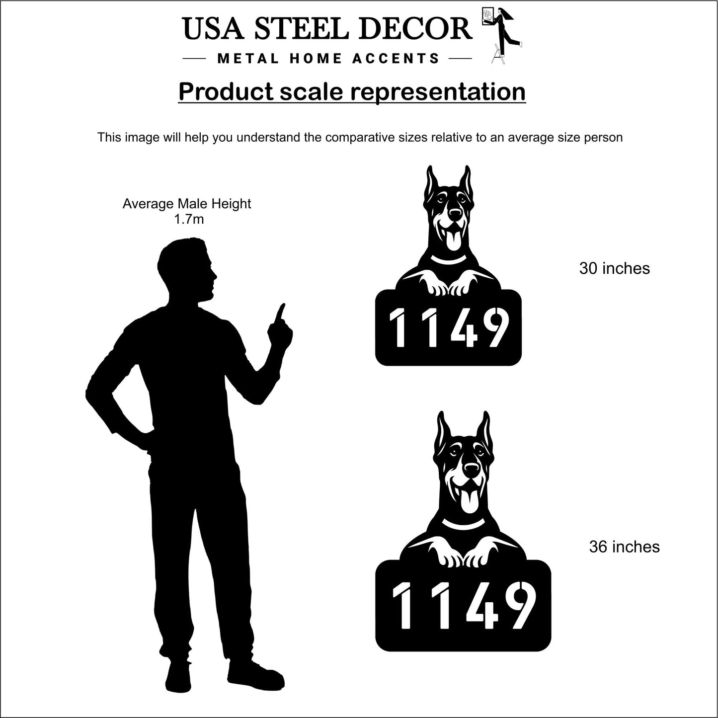 Doberman Pinscher Address Sign