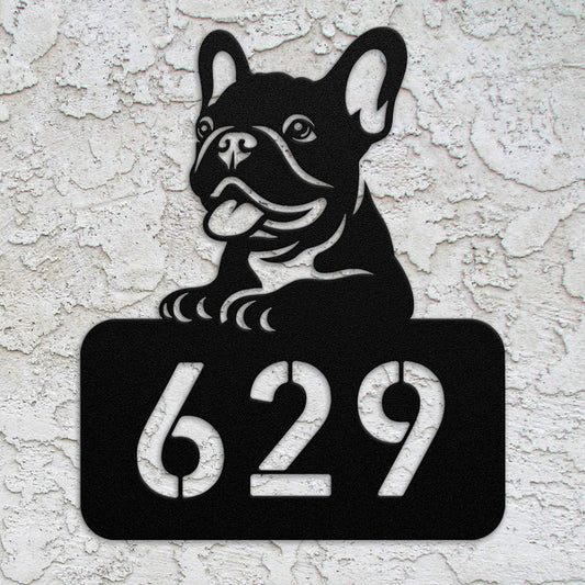 French Bulldog Address Sign