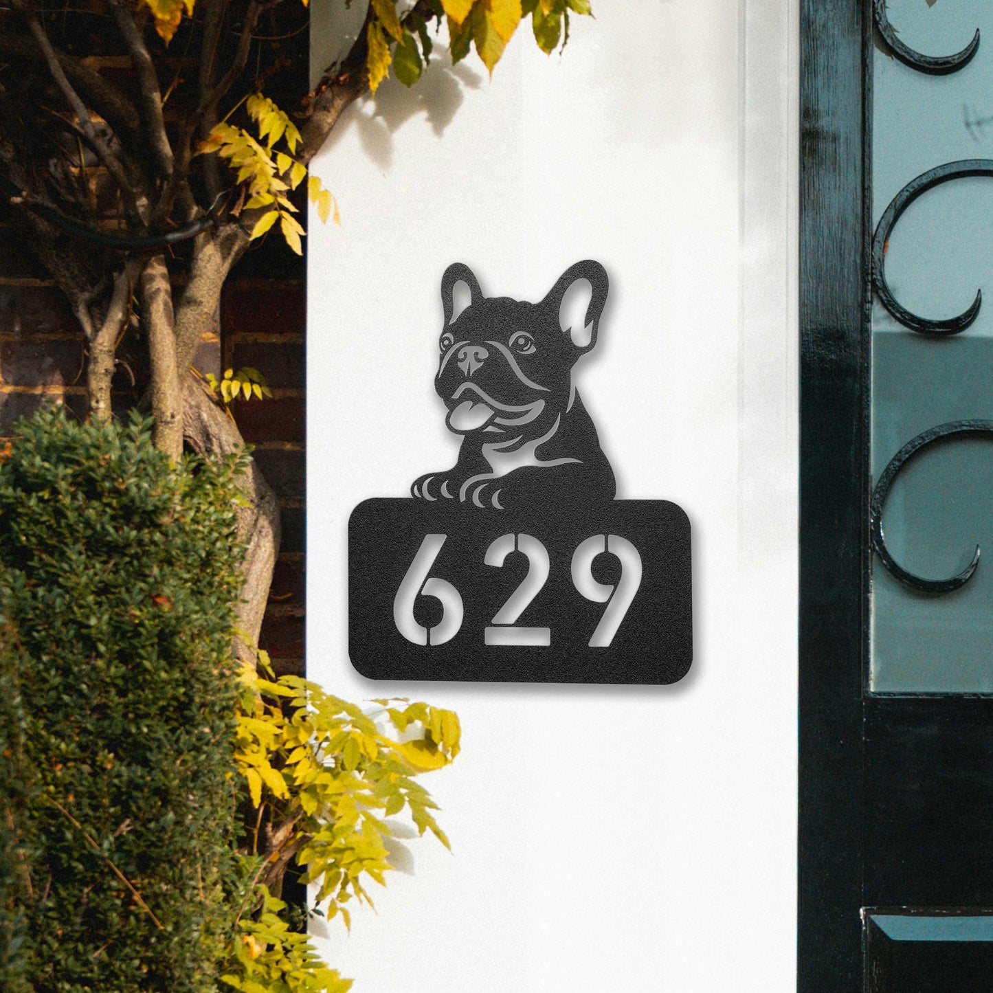 French Bulldog Address Sign