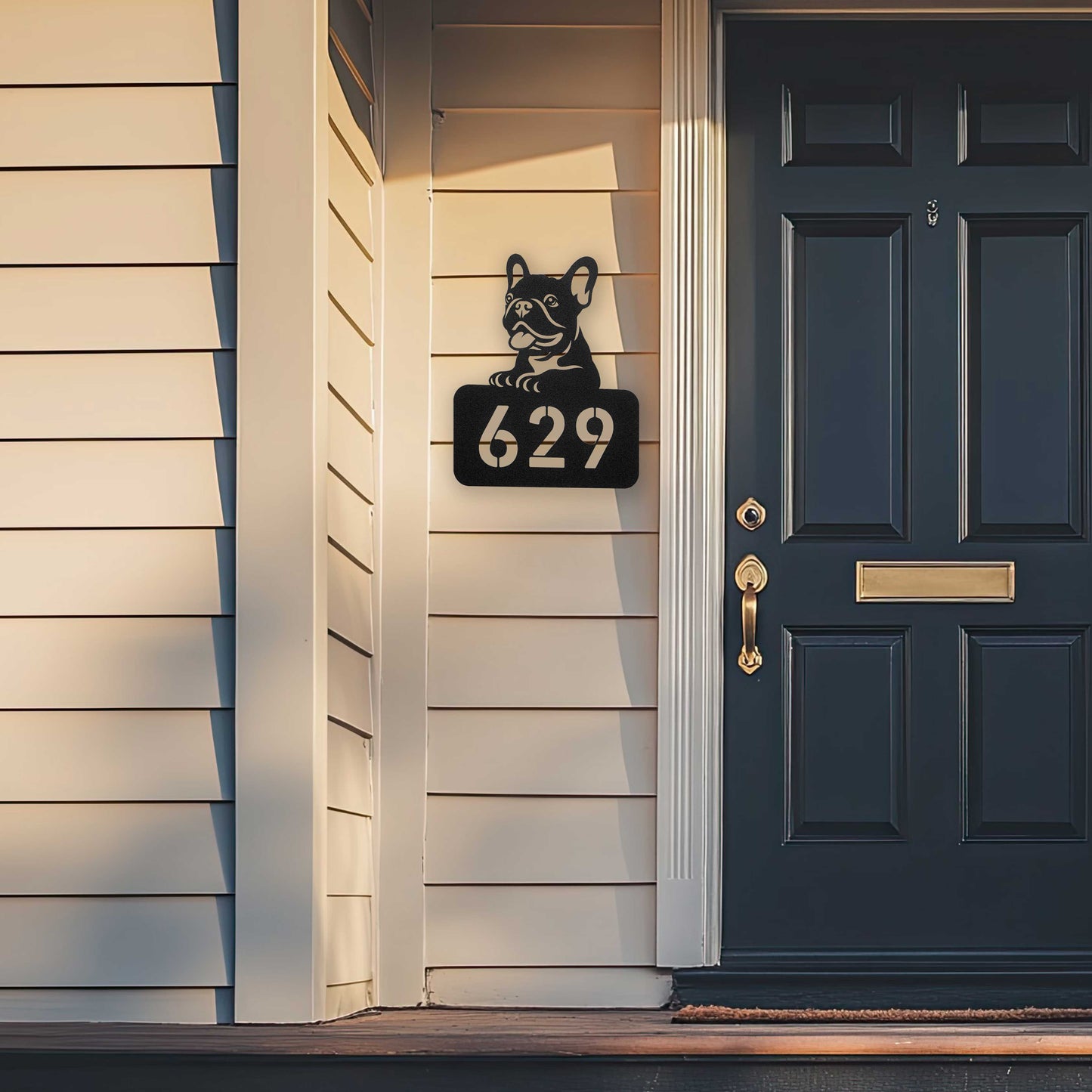 French Bulldog Address Sign