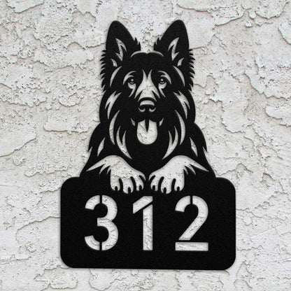 German Shepherd Address Sign