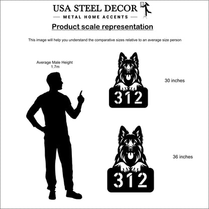 German Shepherd Address Sign