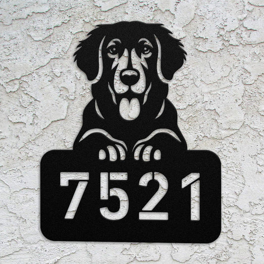 Golden Retriever Address Sign