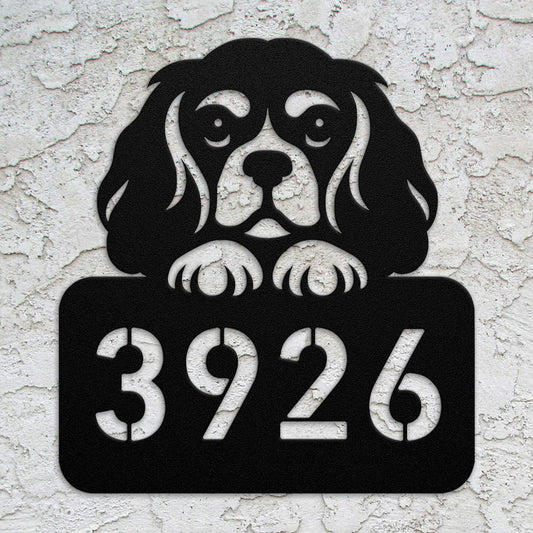 King Charles Cavalier Spaniel Address Sign