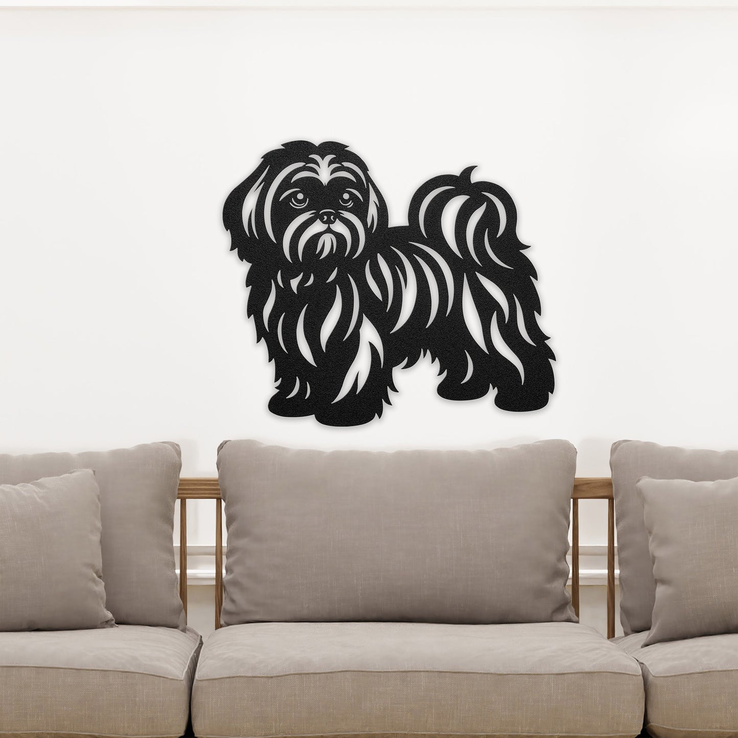 shih tzu metal wall art