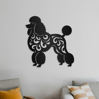 Poodle Metal Wall Art