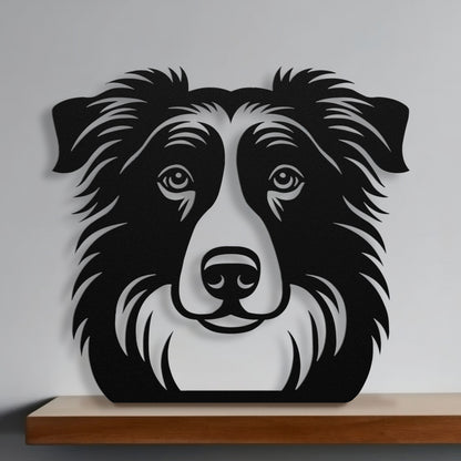 Border Collie Metal Wall Art