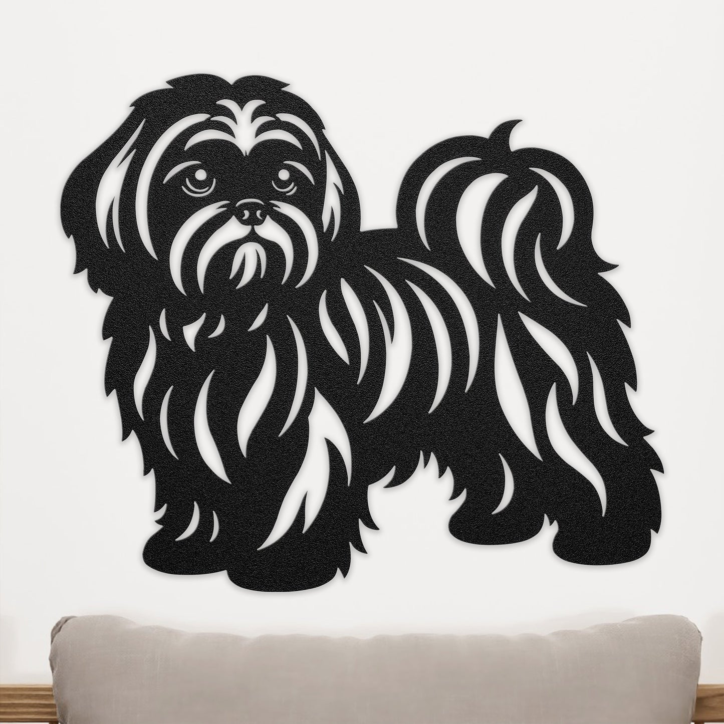 shih tzu metal wall art