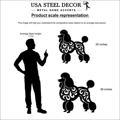 Poodle Metal Wall Art