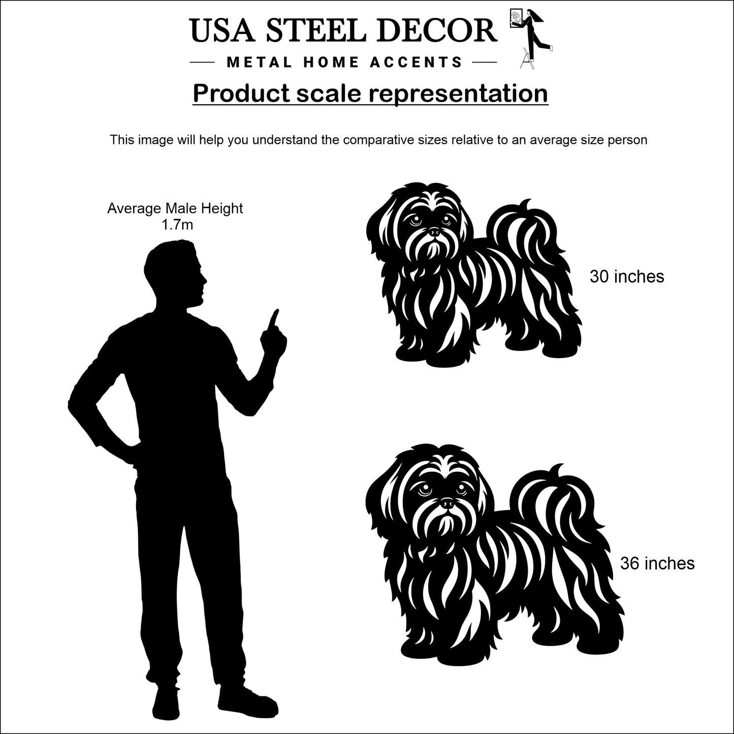 shih tzu metal wall art