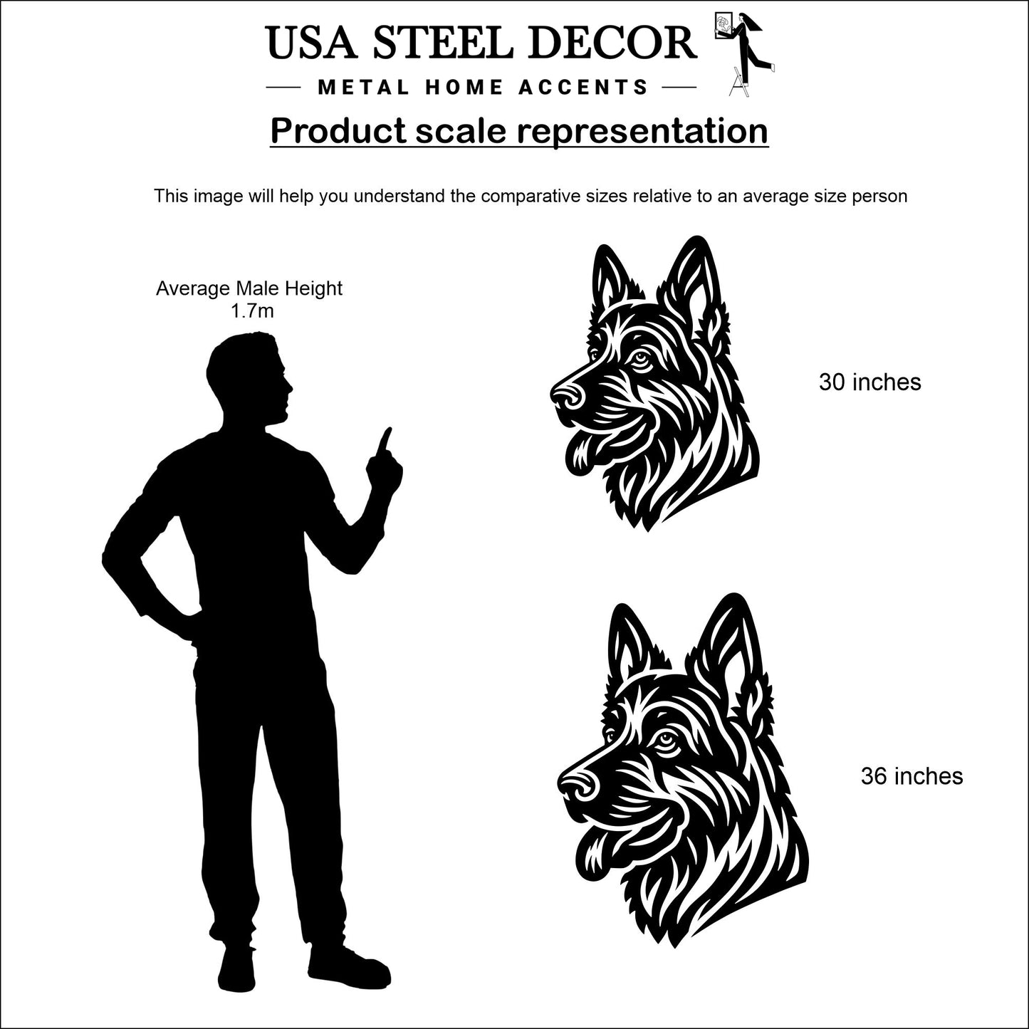 German Shepherd Metal Wall Art