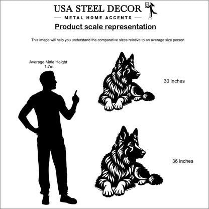 German Shepherd Metal Wall Art