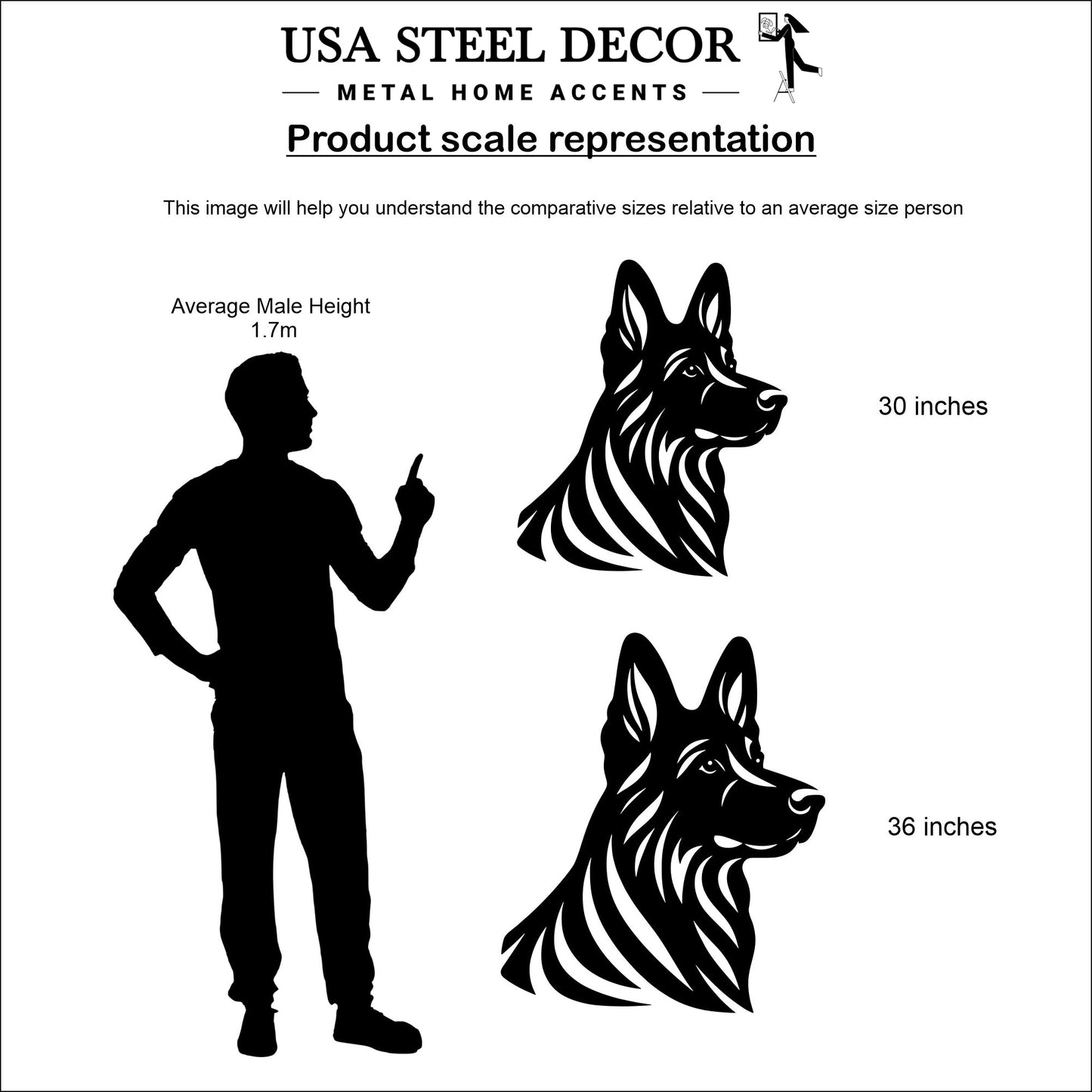 German Shepherd Metal Wall Art