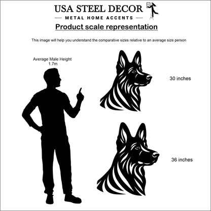 German Shepherd Metal Wall Art