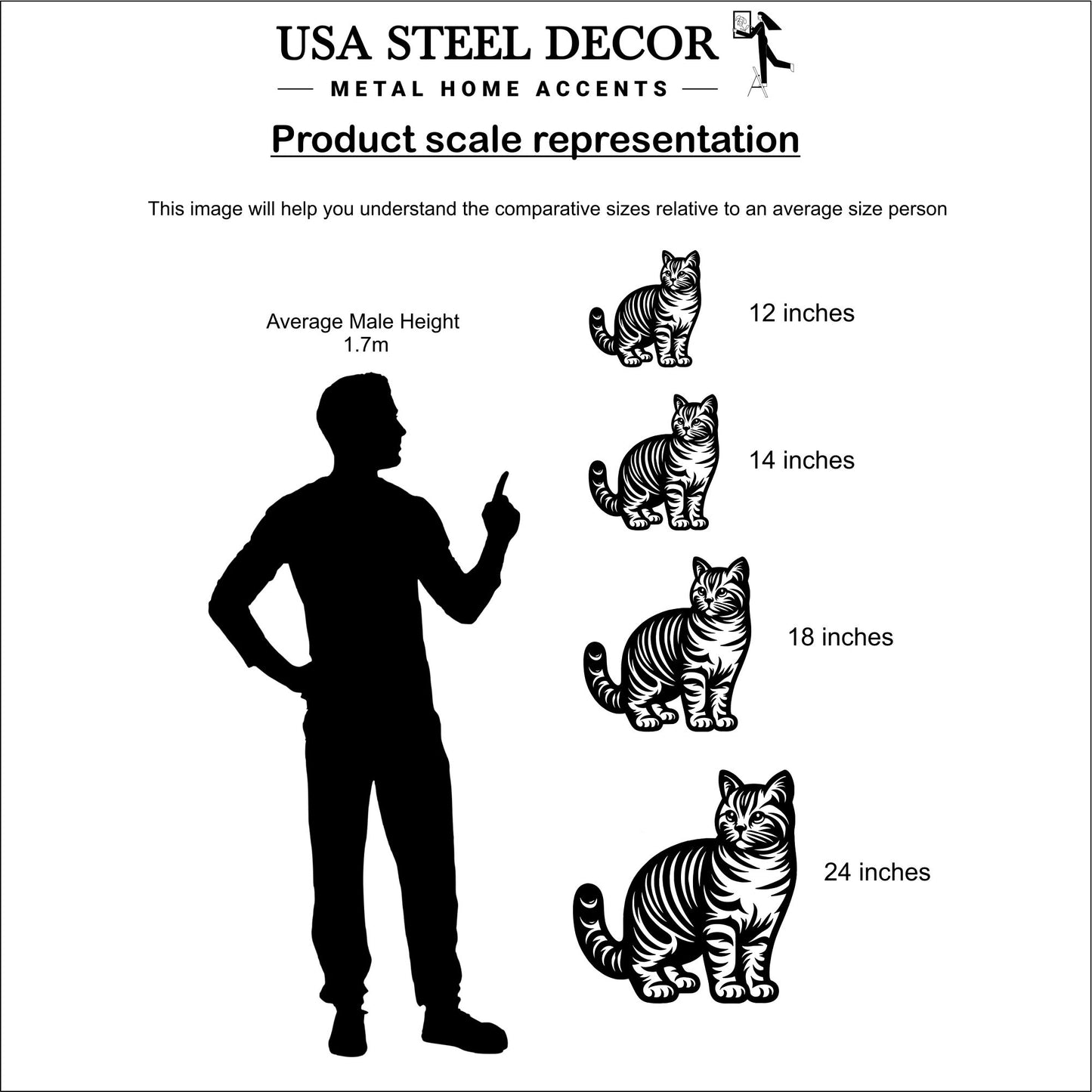 American Shorthair Cat Metal Wall Art