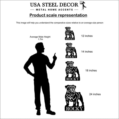 Bulldog Metal Wall Art